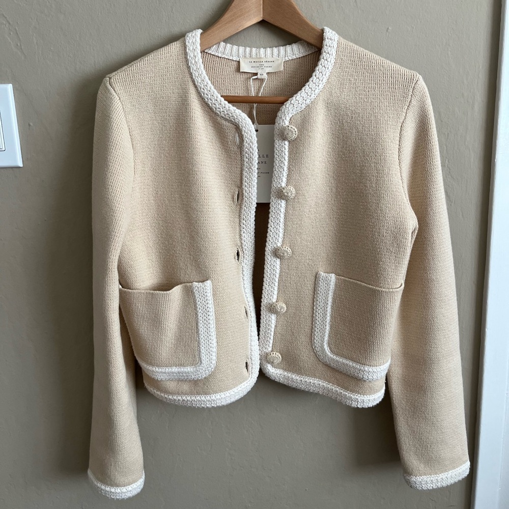 Sézane Auguste Jacket Cream XS NWT - Picture 3 of 5
